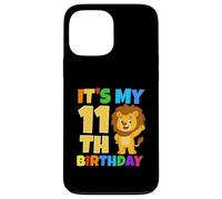 Carcasa para iPhone 13 Pro MAX Fiesta temática de Safari de león de cumpleaños número 11