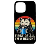 Carcasa para iPhone 13 Pro MAX First of All I'm A Delight Angry Opossum Possum Café Retro