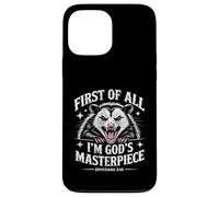 Carcasa para iPhone 13 Pro MAX First of All Im God Masterpiece Possum Opossum Ephesian 2:10
