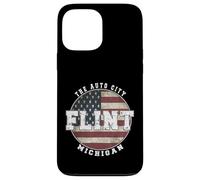 Carcasa para iPhone 13 Pro MAX Flint Michigan, Bandera Americana Vintage