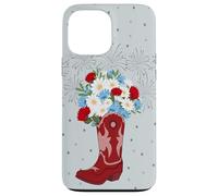 Carcasa para iPhone 13 Pro MAX Flores de Botas de Vaquero del 4 de Julio