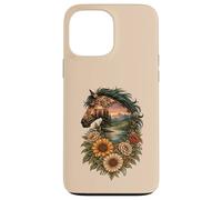 Carcasa para iPhone 13 Pro MAX Flores Silvestres Boho Wild Horses Western Summer Country