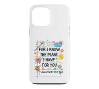Carcasa para iPhone 13 Pro MAX For I Know The Plans I Have For You Christian Back To School
