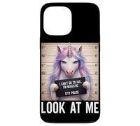 Carcasa para iPhone 13 Pro MAX Foto policial de Unicornio No Puedo IR a la cárcel, Soy majestuoso, mírame