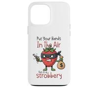 Carcasa para iPhone 13 Pro MAX Fresa Strobbery Comida Juego de Palabras Amante de la Fruta Foodie