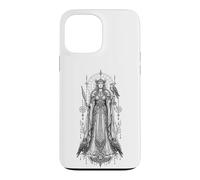 Carcasa para iPhone 13 Pro MAX Frigg Diosa Nórdica Cuervo Runa Reina de la Mitología Asgard