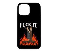 Carcasa para iPhone 13 Pro MAX Fuck It - Witch is Burning in Flame Smoking Adult Humor Meme