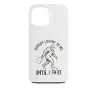 Carcasa para iPhone 13 Pro MAX Funny Bigfoot Fart Sasquatch Pedos Papá Broma Día del Padre