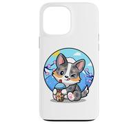 Carcasa para iPhone 13 Pro MAX Funny Boba Bubble Tea Cherry Sakura Blue Merle Corgi Lover