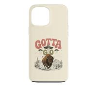 Carcasa para iPhone 13 Pro MAX Funny Buffalo Gotta Go OVNI Alien Desert Design Western Humor