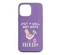 Carcasa para iPhone 13 Pro MAX Funny Chicken Mom Just a Girl Who Loves Peckers Chicken Mama