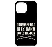 Carcasa para iPhone 13 Pro MAX Funny Dad Vintage Papa Rock Metal Tambores Hits Music Gift