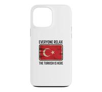 Carcasa para iPhone 13 Pro MAX Funny Everyone Relax The Turkish Is Here Turquía Bandera Citas