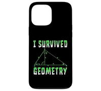 Carcasa para iPhone 13 Pro MAX Funny I Survived Geometry Matemáticas Escuela