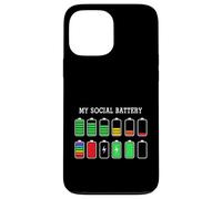 Carcasa para iPhone 13 Pro MAX Funny Introvert Humor Energy Level Graphic Anti Social Fun
