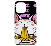 Carcasa para iPhone 13 Pro MAX Funny Kawaii Happy Lucky Eats Cat Ramen Fideos Wi