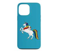 Carcasa para iPhone 13 Pro MAX Funny Kawaii Womens Girls Unicorn Rainbow Happy Pug Lover