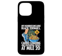 Carcasa para iPhone 13 Pro MAX Funny Marathon Runner Carbo Loading Mile 20 Joke