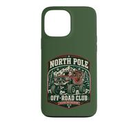 Carcasa para iPhone 13 Pro MAX Funny North Pole Off-Road Club Sleigh Rig División Navidad