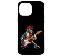 Carcasa para iPhone 13 Pro MAX Funny Punk Chicken Rock and Roll Banda de Guitarra de Pollo Divertida
