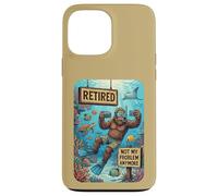 Carcasa para iPhone 13 Pro MAX Funny Retired Not My Problem Anymore Scuba Bigfoot