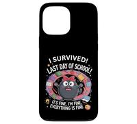 Carcasa para iPhone 13 Pro MAX Funny Teacher I Survived Last Day of School 2025 Está Bien