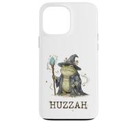 Carcasa para iPhone 13 Pro MAX Funny Wizard Frog Huzzah Meme Fantasy Humor Cottagecore