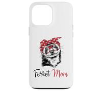Carcasa para iPhone 13 Pro MAX Funny Womens Girls Glasses Bandana Mom Ferret Lover
