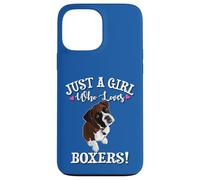 Carcasa para iPhone 13 Pro MAX Funny Womens Kids Just A Girl Who Loves Boxer Dog Lover