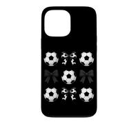Carcasa para iPhone 13 Pro MAX Fútbol Chica Coqueta Arco Pelotas De Fútbol Am