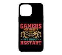 Carcasa para iPhone 13 Pro MAX Gamers Never Quit We Simply Restart Funny Video Game Lovers