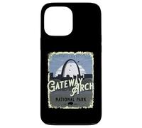 Carcasa para iPhone 13 Pro MAX Gateway Arch National Park - Recuerdo Vintage de Vacaciones