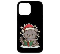 Carcasa para iPhone 13 Pro MAX Gato Lee Libro en Navidad