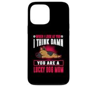 Carcasa para iPhone 13 Pro MAX German Shepherd You Are A Lucky Dog Mom Funny Puppy Dogs