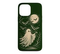 Carcasa para iPhone 13 Pro MAX Ghost Bats Moon Spooky Haunted Espeluznante Halloween