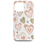 Carcasa para iPhone 13 Pro MAX Girly Coquette Cute Pink Heart Sage Green Hearts Valentines