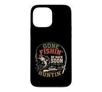 Carcasa para iPhone 13 Pro MAX Gone Fishing Be Back To Go Hunting Diseño Vintage