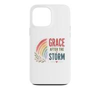 Carcasa para iPhone 13 Pro MAX Gracia después de la tormenta Boho Rainbow Oración Cristiana Positiva