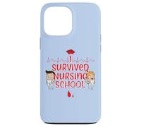 Carcasa para iPhone 13 Pro MAX Graduación Divertida de I Survived Nursing School