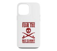 Carcasa para iPhone 13 Pro MAX Gráfico clarinetista de Halloween para Clarinete Fear The Bass