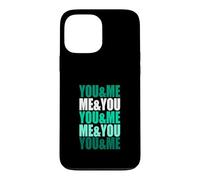 Carcasa para iPhone 13 Pro MAX Gráfico Verde Azulado Claro Aqua Color You&Me&You&Me Teal Aqua