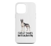 Carcasa para iPhone 13 Pro MAX Gran Perro danés Corazón de un león Tamaño de un Pony Pet