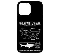 Carcasa para iPhone 13 Pro MAX Gran Tiburón Blanco Anatomía Océano