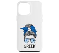 Carcasa para iPhone 13 Pro MAX Greek Girl Greek Heritage Greece Flag