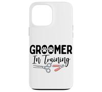 Carcasa para iPhone 13 Pro MAX Groomer In Training Dog Groomer Principiante Peluquería de Mascotas