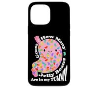 Carcasa para iPhone 13 Pro MAX Guess How Many Jelly Beans Are in my Tummy Funny Kawaii