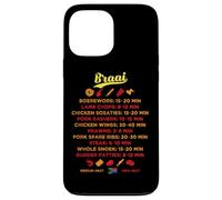 Carcasa para iPhone 13 Pro MAX Guía sudafricana Braai BBQ Grilling Times Boerewors Steak
