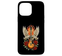 Carcasa para iPhone 13 Pro MAX Guitarra Let's Rock Wings, diseño de Guitarra Vintage, Banda de Rock