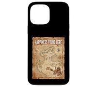 Carcasa para iPhone 13 Pro MAX Happiness Found Here Vintage Pirate Map Crab