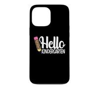 Carcasa para iPhone 13 Pro MAX Hello Kindergarten Teacher Leopard Pencil Regreso a la Escuela